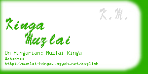 kinga muzlai business card